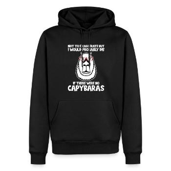 Wasserschwein Wasserschweine Tier Geschenk - Männer Premium Bio Hoodie - Schwarz - Vorne - Nico (187cm)