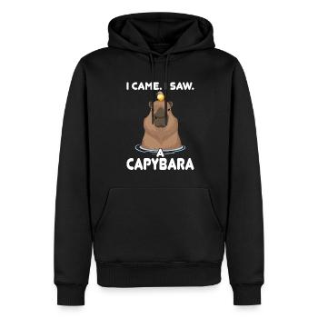 Wasserschwein Wasserschweine Tier Geschenk - Männer Premium Bio Hoodie - Schwarz - Vorne - Nico (187cm)
