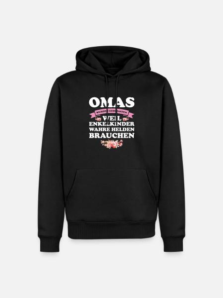 Oma Großmutter Omas Geschenk - Männer Premium Bio Hoodie - Schwarz