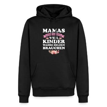 Mutter Mama Kinder Geschenk - Männer Premium Bio Hoodie - Schwarz - Vorne - Nico (187cm)