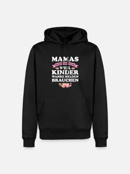 Mutter Mama Kinder Geschenk - Männer Premium Bio Hoodie - Schwarz