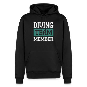 Diving Team - Men’s Premium Organic Hoodie - black - Front - Nico (187cm)