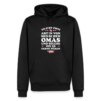 Oma Großmutter Großmütter Geschenk - Männer Premium Bio Hoodie - Schwarz - Vorne - Nico (187cm)