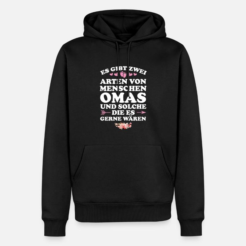 Oma Großmutter Großmütter Geschenk - Männer Premium Bio Hoodie - Schwarz