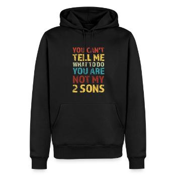 Vater, Vater, Vater Geschenk - Männer Premium Bio Hoodie - Schwarz - Vorne - Nico (187cm)