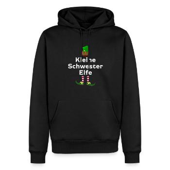 Kleine Schwester Elfe Geschwister Geschenk - Männer Premium Bio Hoodie - Schwarz - Vorne - Nico (187cm)
