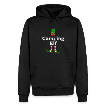 Camping Elf Camping Elf Geschenk - Männer Premium Bio Hoodie - Schwarz - Vorne - Nico (187cm)