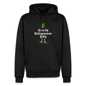 Große Schwester Elfe Geschwister Geschenk - Männer Premium Bio Hoodie - Schwarz - Vorne - Nico (187cm)