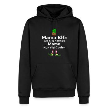 Mutter Elf Mütter Geschenk - Männer Premium Bio Hoodie - Schwarz - Vorne - Nico (187cm)