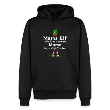 Mutter Elfe Mama Elf Geschenk - Männer Premium Bio Hoodie - Schwarz - Vorne - Nico (187cm)