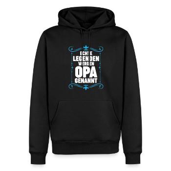 Opa Großvater Großväter Geschenk - Männer Premium Bio Hoodie - Schwarz - Vorne - Nico (187cm)
