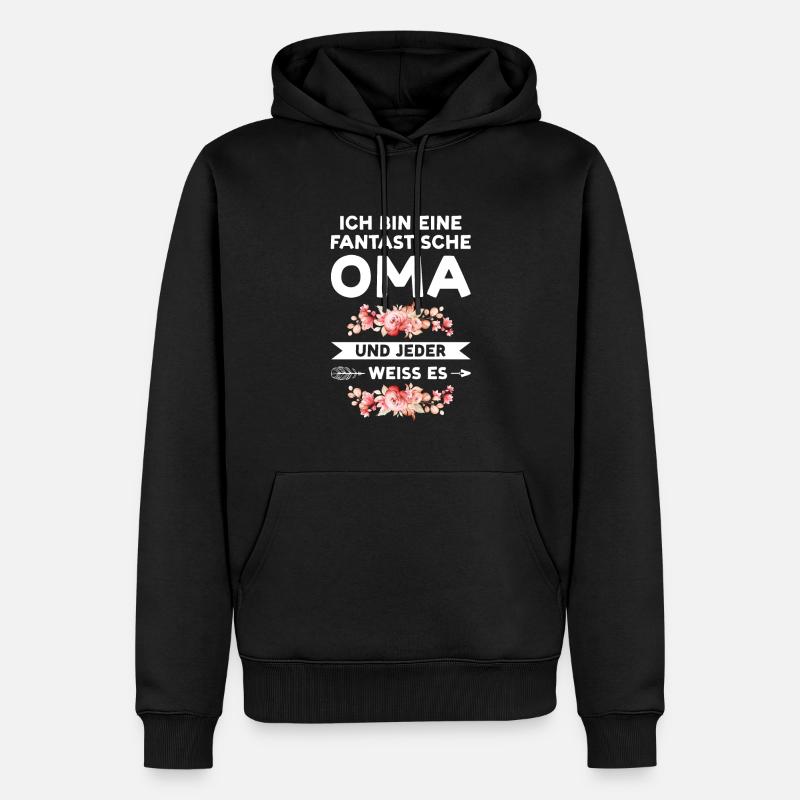 Oma Großmutter Großmütter Geschenk - Männer Premium Bio Hoodie - Schwarz