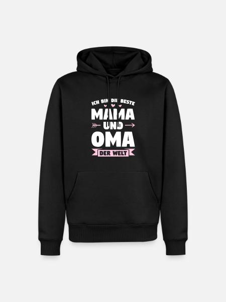 Mama Oma Großmutter Geschenk - Männer Premium Bio Hoodie - Schwarz