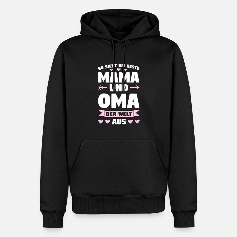 Mama Oma Mutter Geschenk - Männer Premium Bio Hoodie - Schwarz