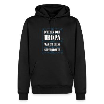 Uropa Familie Urenkel Geschenk - Männer Premium Bio Hoodie - Schwarz - Vorne - Nico (187cm)