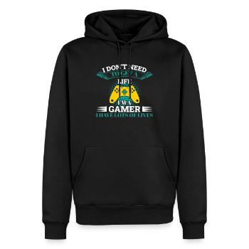 Ich muss keinen Life Gamer -Liebhaber bekommen - Männer Premium Bio Hoodie - Schwarz - Vorne - Nico (187cm)