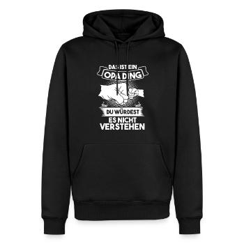 Opa Großvater Großväter Geschenk - Männer Premium Bio Hoodie - Schwarz - Vorne - Nico (187cm)