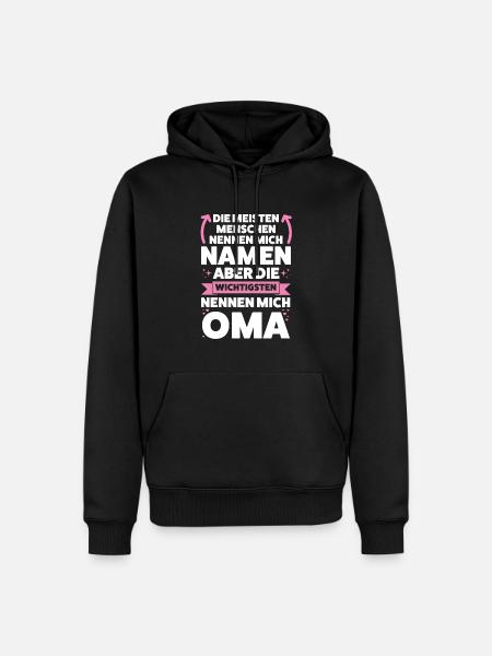 Oma Großmutter Omi Geschenk - Männer Premium Bio Hoodie - Schwarz