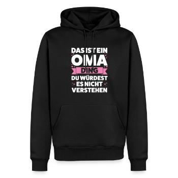 Oma Großmutter Großmütter Geschenk - Männer Premium Bio Hoodie - Schwarz - Vorne - Nico (187cm)