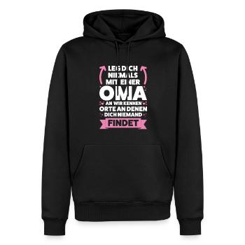 Oma Großmutter Großmütter Geschenk - Männer Premium Bio Hoodie - Schwarz - Vorne - Nico (187cm)