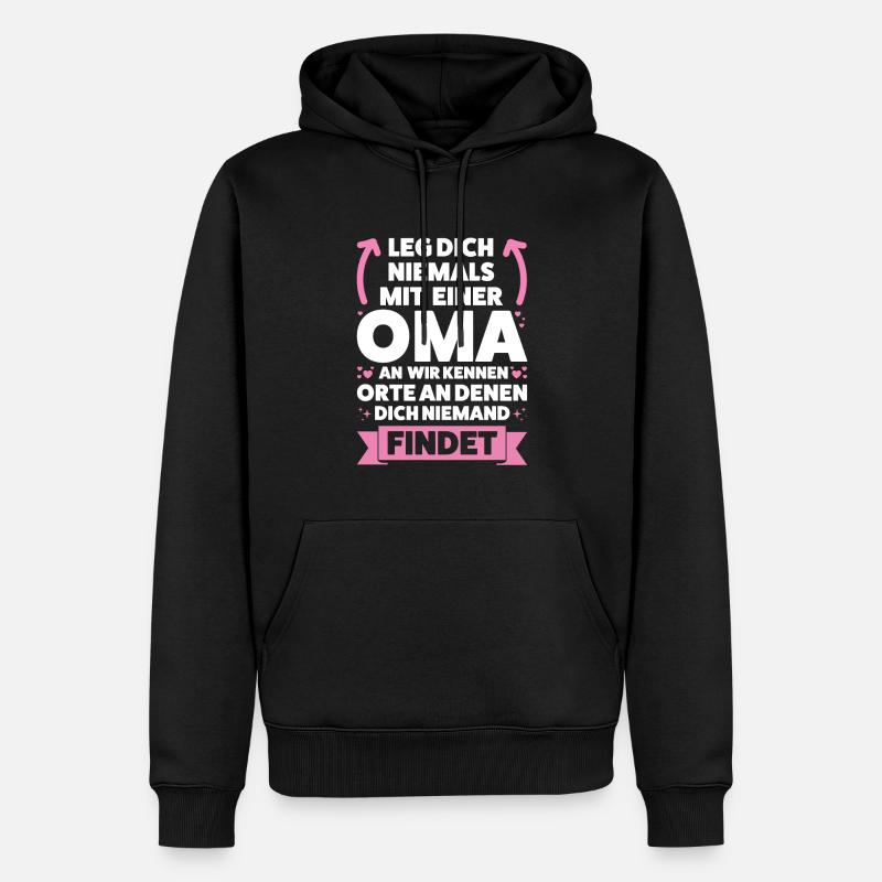 Oma Großmutter Großmütter Geschenk - Männer Premium Bio Hoodie - Schwarz