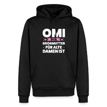 Oma Großmutter Omas Geschenk - Männer Premium Bio Hoodie - Schwarz - Vorne - Nico (187cm)