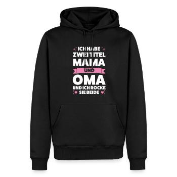 Oma Großmutter Großmütter Geschenk - Männer Premium Bio Hoodie - Schwarz - Vorne - Nico (187cm)