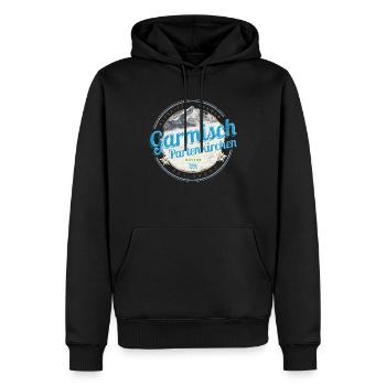 Garmisch Partenkirchen Bayern Alpen Deutschland - Männer Premium Bio Hoodie - Schwarz - Vorne - Nico (187cm)