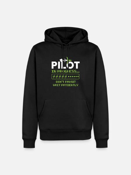 Pilot Pilot Flugzeug Geschenk - Männer Premium Bio Hoodie - Schwarz