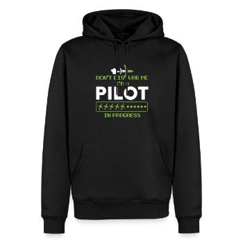 Pilot Pilot Flugzeug Geschenk - Männer Premium Bio Hoodie - Schwarz - Vorne - Nico (187cm)