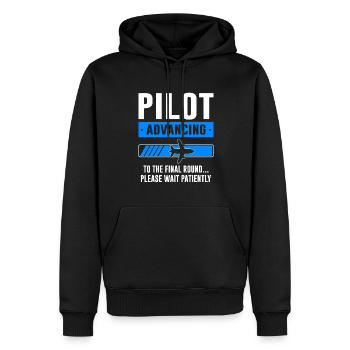 Pilot Pilot Flugzeug Geschenk - Männer Premium Bio Hoodie - Schwarz - Vorne - Nico (187cm)