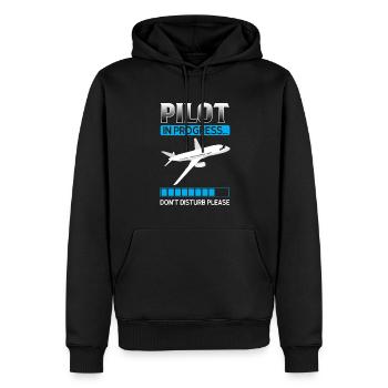 Pilot Pilot Flugzeug Geschenk - Männer Premium Bio Hoodie - Schwarz - Vorne - Nico (187cm)