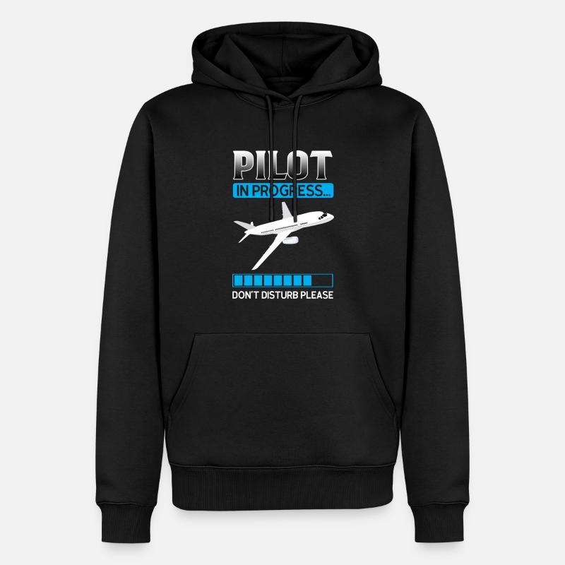 Pilot Pilot Flugzeug Geschenk - Männer Premium Bio Hoodie - Schwarz