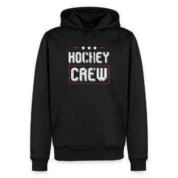 Équipe de hockey - Sweat à capuche Premium bio Homme - noir - Devant - Nico (187cm)