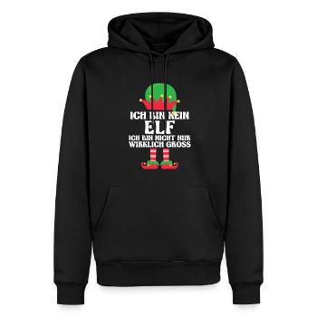 Weihnachten Elf Weihnachten Elf Geschenk - Männer Premium Bio Hoodie - Schwarz - Vorne - Nico (187cm)