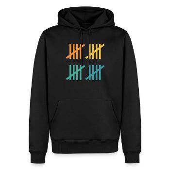 Idée cadeau 20e anniversaire - Sweat à capuche Premium bio Homme - noir - Devant - Nico (187cm)