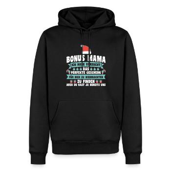 Bonus Mama Weihnachten Stiefmama Geschenk - Männer Premium Bio Hoodie - Schwarz - Vorne - Nico (187cm)