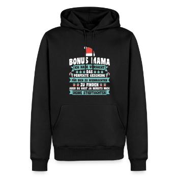Bonus Mama Weihnachten Stiefmama Geschenk - Männer Premium Bio Hoodie - Schwarz - Vorne - Nico (187cm)