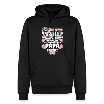 Stiefmama Familie Stiefmamas Geschenk - Männer Premium Bio Hoodie - Schwarz - Vorne - Nico (187cm)