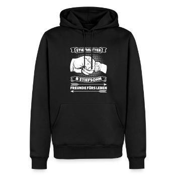 Stiefmutter Stiefsohn Stiefmama Geschenk - Männer Premium Bio Hoodie - Schwarz - Vorne - Nico (187cm)