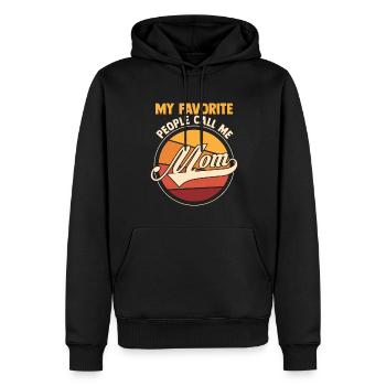 Mama Retro Mutter Geschenk - Männer Premium Bio Hoodie - Schwarz - Vorne - Nico (187cm)