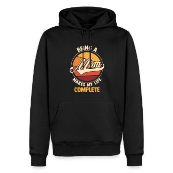 Mama Retro Mutter Geschenk - Männer Premium Bio Hoodie - Schwarz - Vorne - Nico (187cm)