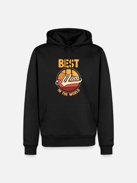 Mama Retro Mutter Geschenk - Männer Premium Bio Hoodie - Schwarz