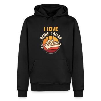 Mama Retro Mutter Geschenk - Männer Premium Bio Hoodie - Schwarz - Vorne - Nico (187cm)