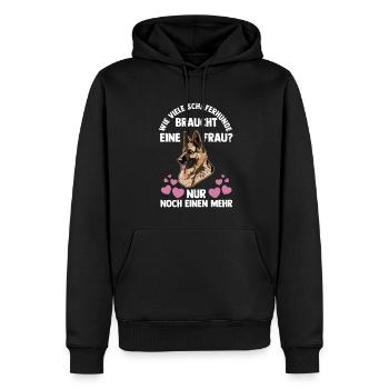 Hund Hundebesitzer Hund Schäferhund Geschenk - Männer Premium Bio Hoodie - Schwarz - Vorne - Nico (187cm)