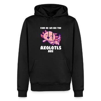 Axolotl Axolotl Tiergeschenk - Männer Premium Bio Hoodie - Schwarz - Vorne - Nico (187cm)