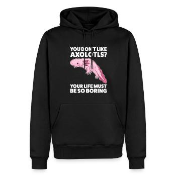 Axolotl Axolotl Tiergeschenk - Männer Premium Bio Hoodie - Schwarz - Vorne - Nico (187cm)