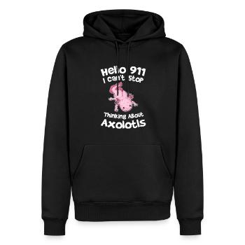Axolotl Axolotl Tiergeschenk - Männer Premium Bio Hoodie - Schwarz - Vorne - Nico (187cm)