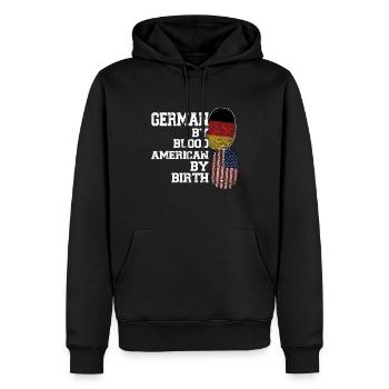 Deutschland Deutsch Deutsche Wurzeln Geschenk - Männer Premium Bio Hoodie - Schwarz - Vorne - Nico (187cm)