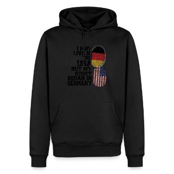 Deutschland Deutsch Deutsche Wurzeln Geschenk - Männer Premium Bio Hoodie - Schwarz - Vorne - Nico (187cm)